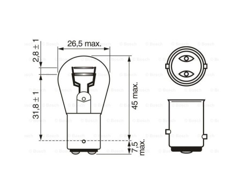 Автолампа Bosch 21/5W (1 987 302 814)
