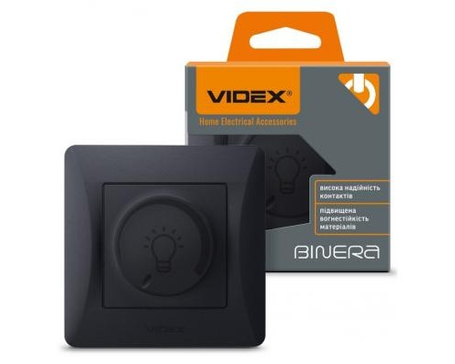 Світлорегулятор Videx BINERA LED 200Вт чорний граф (VF-BNDML200-BG)