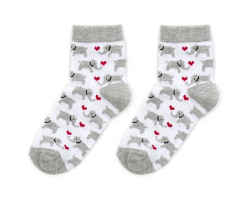 Шкарпетки дитячі UCS Socks зі слониками (M0C0101-2116-3B-white)