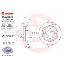Гальмівний диск Brembo 08.A869.10
