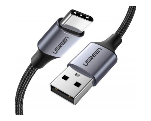 Дата кабель USB 2.0 AM to Type-C 1.5m US288 Aluminum Braid (Black) Ugreen (60127)