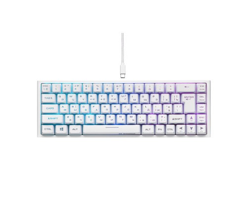 Клавіатура 2E GAMING KG360 RGB 68key Wireless White (2E-KG360UWT)
