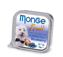 Консерви для собак Monge DOG FRUIT індичка з чорницею 100 г (8009470013208)