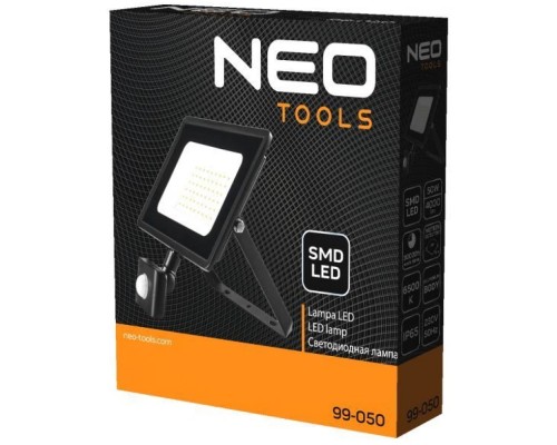 Прожектор Neo Tools алюміній, 220 В, 50Вт, 4000 люмен, SMD LED, кабель 0.15 м бе (99-050)