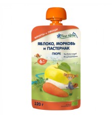 Дитяче пюре Fleur Alpine Яблуко Морква Пастернак 120 г (5024688001079)