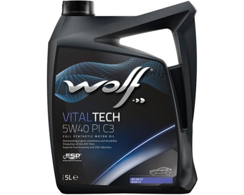 Моторна олива Wolf VITALTECH 5W40 PI C3 5л (8303012)