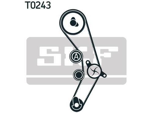 Комплект ременя ГРМ з помпой SKF VKMC 01170-1