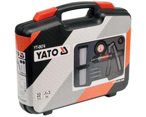 Насос ручний Yato вакуумний діагностичний 22ел. (YT-0674)