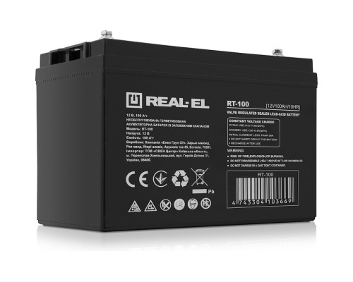 Батарея до ДБЖ REAL-EL RT-100, 12V-100Ah (RT-100) 