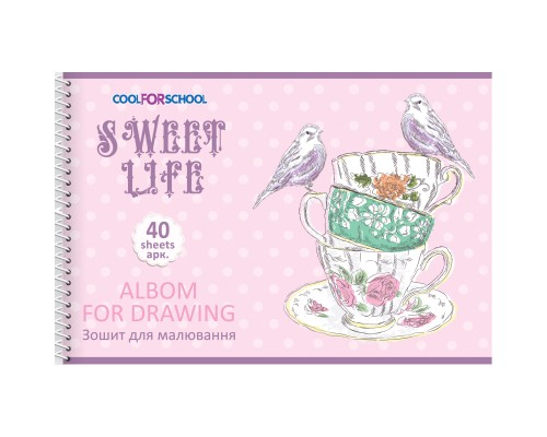 Альбом для малювання Cool For School на пружині NATURE, 40аркушів 100г/м2 (CF60904-03) 