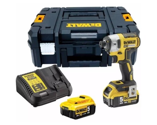 Шуруповерт DeWALT 18V XR Li-Ion, 2x5Ah, безщітковий, 205 Нм, 3250 об/хв, кейс (DCF887P2)