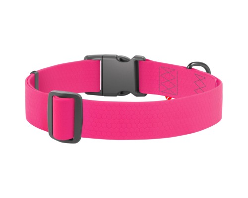 Нашийник для тварин WAUDOG Waterproof з QR паспортом пластиковий фастекс XXL рожевий (25117)