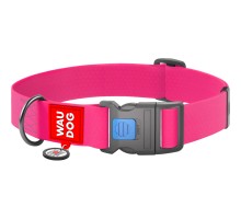 Нашийник для тварин WAUDOG Waterproof з QR паспортом пластиковий фастекс XXL рожевий (25117)