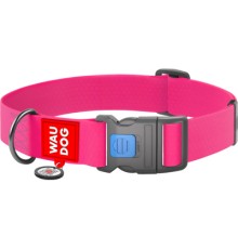 Нашийник для тварин WAUDOG Waterproof з QR паспортом пластиковий фастекс XXL рожевий (25117)