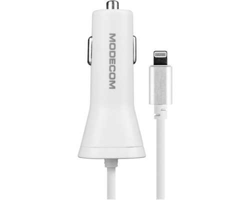 Зарядний пристрій Modecom 1xUSB 2.4A + cable Lightning Royal KULL-03 white (ZT-MC-KULL-03)