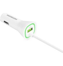 Зарядний пристрій Modecom 1xUSB 2.4A + cable Lightning Royal KULL-03 white (ZT-MC-KULL-03)