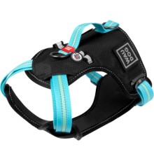 Шлея для собак WAUDOG Nylon безпечна з QR паспортом M блакитна (52492)