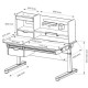 Парта FunDesk Pensare Grey (222397)