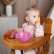 Тарілка дитяча Baboo Safari з ручками від 6 місяців рожева (9-030)