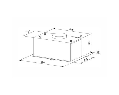 Витяжка кухонна Eleyus UNIA 1200 LED 52 WH