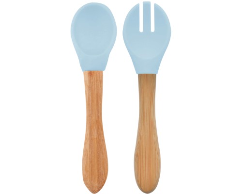 Набір дитячого посуду MinikOiOi Dig In ложка та виделка силіконові Mineral Blue (101060056)