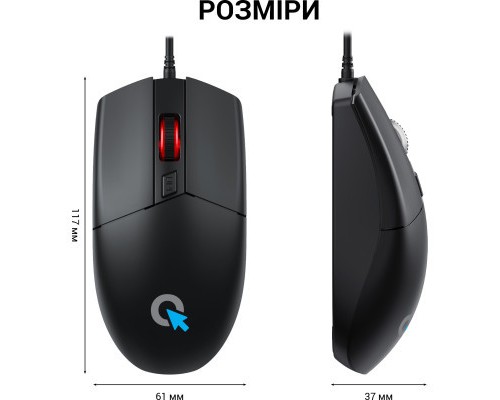 Мишка OfficePro M115 USB Black (M115)