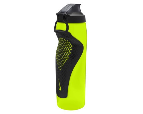 Пляшка для води Nike Refuel Bottle Locking Lid 32 OZ лимонний, чорний 946 мл N.100.7670.705.32 (887791745163)