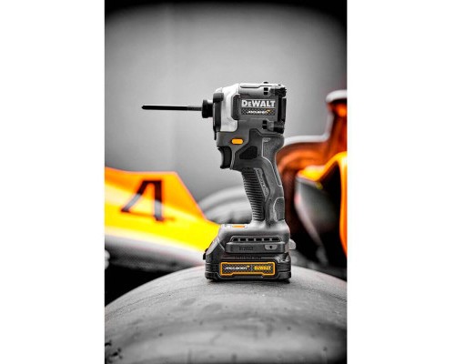 Шуруповерт DeWALT McLaren F1, XR Li-Ion PowerStack 18 В, 2x1.7Ah GFN блок, 206 Нм, TSTAK (DCF85ME2GT)