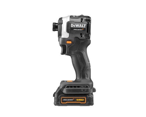Шуруповерт DeWALT McLaren F1, XR Li-Ion PowerStack 18 В, 2x1.7Ah GFN блок, 206 Нм, TSTAK (DCF85ME2GT)