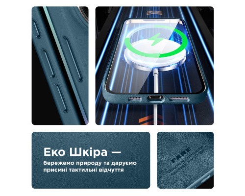 Чохол до мобільного телефона Armorstandart FAKE Leather Case Apple iPhone 15 Sea Blue (ARM76292)