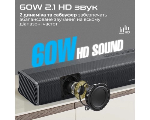 Акустична система Promate CastBar-60 Black (castbar-60.black) 