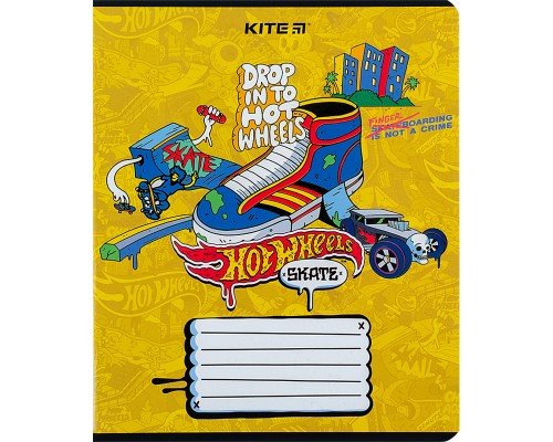 Зошит Kite Hot Wheels 18 аркушів, клітинка (HW24-236)