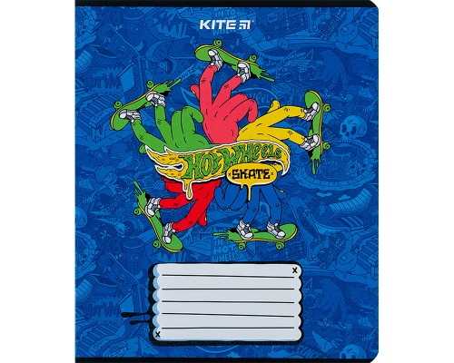 Зошит Kite Hot Wheels 18 аркушів, клітинка (HW24-236)