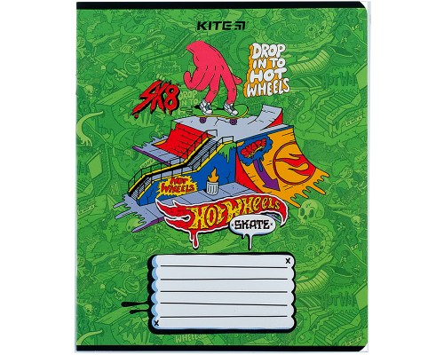 Зошит Kite Hot Wheels 18 аркушів, клітинка (HW24-236)