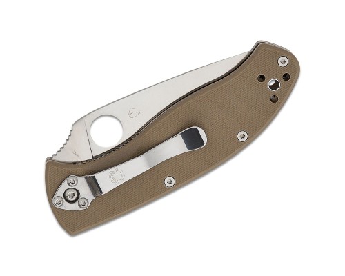 Ніж Spyderco Tenacious M4 Serrated Brown G10 (C122GBNM4PS)