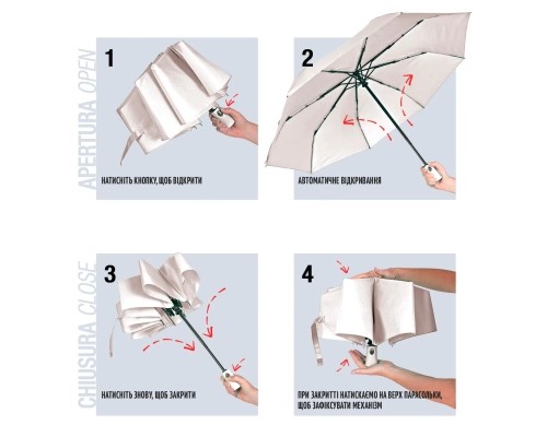 Парасоля Perletti Ombrelli promozionali Складана Автоматична З системою антивітер (96009-04)