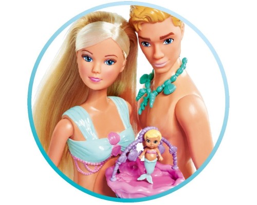 Лялька Simba набір Штеффі-вагітна та Кевін Сім''я русалок з малюком, аксесуари (5733524)