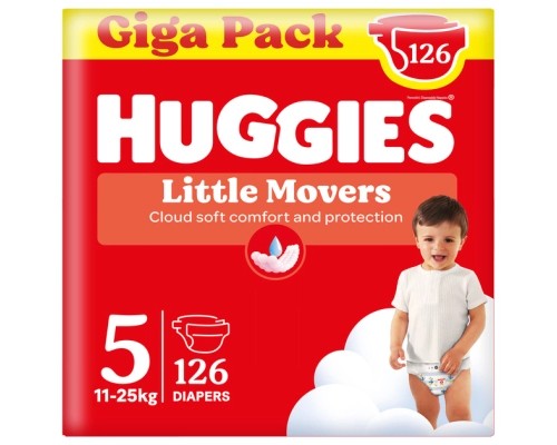 Підгузки Huggies Little Movers 5 (11-25 кг) M-pack, 126 шт (5029053583419)