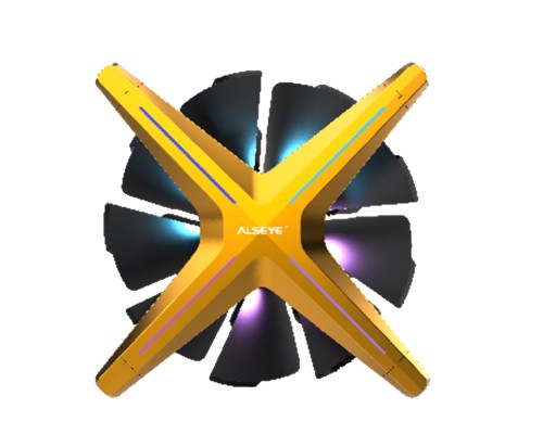 Кулер до корпусу Alseye X12 (Yellow Push) (AS.04.03.0028)
