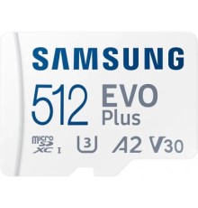 Карта пам'яті Samsung 512 GB microSDXC Class 10 UHS-I U3 V30 A2 EVO Plus+SD Adapte (MB-MC512SA/EU)
