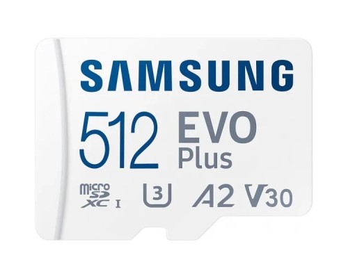 Карта пам'яті Samsung 512 GB microSDXC Class 10 UHS-I U3 V30 A2 EVO Plus+SD Adapte (MB-MC512SA/EU)
