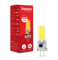 Лампочка Vestum LED COB G4 3,5W 3000K 220V (1-VS-8101)