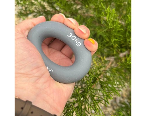 Еспандер PowerPlay PP-4324 Hand Grip Ring X-Hard 30 кг Сірий (PP_4324_30kg)