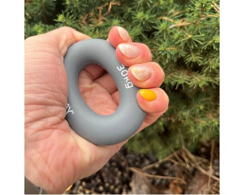 Еспандер PowerPlay PP-4324 Hand Grip Ring X-Hard 30 кг Сірий (PP_4324_30kg)