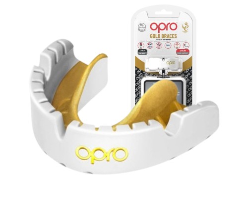 Капа Opro Gold Braces під брекети White/Gold (102506004) (Gold_Braces_Wh/Gold)