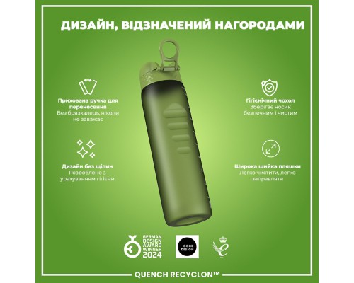 Пляшка для води ION8 OneTouch 1000 мл BPA Free Khaki Green (I8RF1000KGRE)