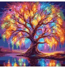 Картина по номерам Santi Казкове дерево, 40*40см, LED (955071)