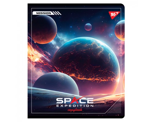 Зошит Yes Space expedition А5 24 аркушів клітинка (767540)