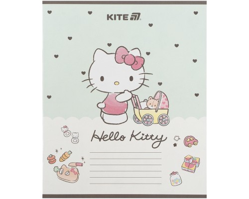 Зошит Kite Hello Kitty, 12 аркушів, коса лінія (HK25-235-1)