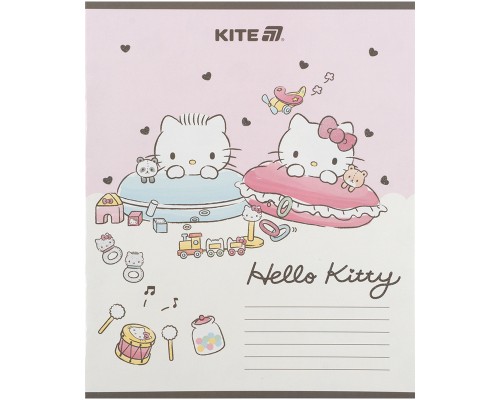 Зошит Kite Hello Kitty, 12 аркушів, коса лінія (HK25-235-1)